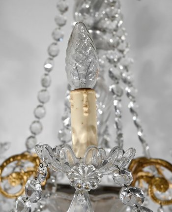 Lustre en Cristal et Bronze, style louis XV, époque Napoléon III – Milieu XIXe