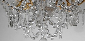 Lustre en Cristal et Bronze, style louis XV, époque Napoléon III – Milieu XIXe