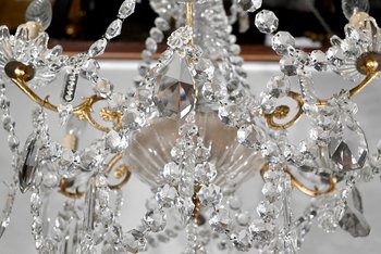 Lustre en Cristal et Bronze, style louis XV, époque Napoléon III – Milieu XIXe