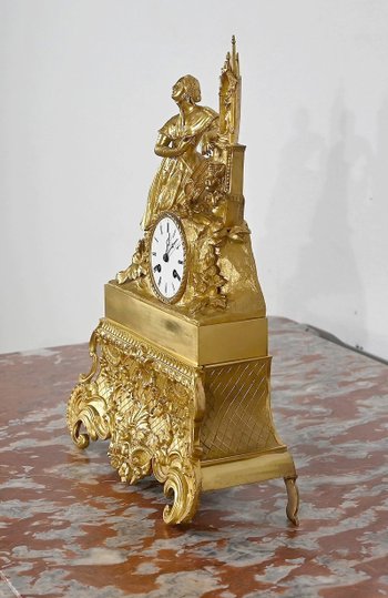 Pendule en bronze doré, époque Napoléon III – Milieu XIXe