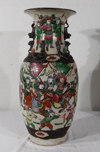 Pair of Nanjing Porcelain Vases, China - Late 19th century