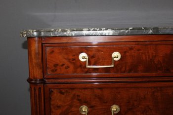 Louis XVI mahogany chest of drawers end of XVIII