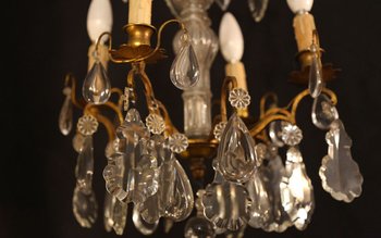 Chandelier with pendants, 19th century