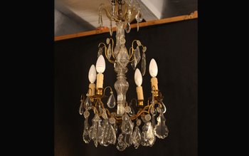 Chandelier with pendants, 19th century