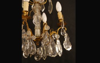 Chandelier with pendants, 19th century