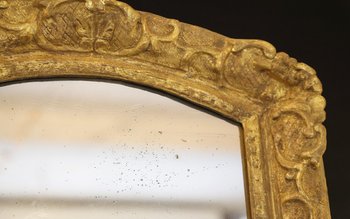 Miroir en bois doré Louis XIV