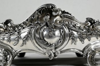 Jardinière en Bronze Argenté, style Louis XV – 2ème moitié XIXe