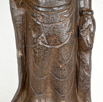 Black Stone Buddha Statue - 2nd half XIXth century