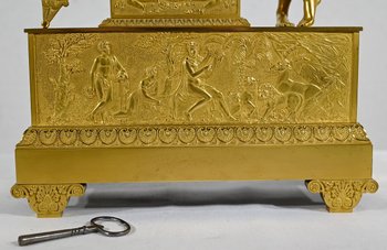 Clock in gilded bronze, stamped " Leroy Palais Royal ", Empire period - Early 19th century