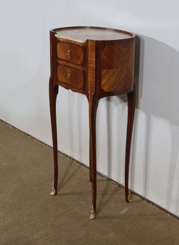 Elegant little Rognon Table in Mahogany and Rosewood - early XXth century