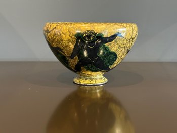 Jean Mayodon (1893 - 1967), antica tazza di ceramica decorata di Sèvres