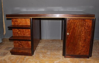 Art Deco period flat desk in rosewood circa 1930