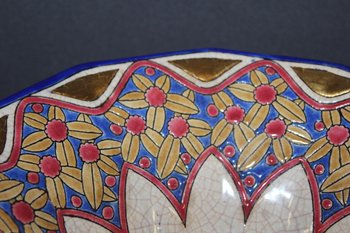 Art Deco cup in Longwy enamel circa 1930