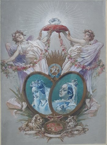 Ecole anglaise du XIXe - Jubilé de diamant de la reine Victoria