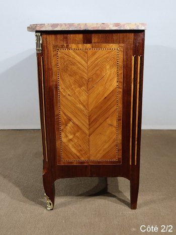 Small chest of drawers in Precious Wood Marquetry, stamped C-M. Magnien, Louis XVI period - XVIIIth century