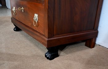 Small Cuban mahogany chest of drawers, Return from Egypt Empire - Early 19th century