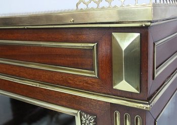 Small solid mahogany and veneered display case, Louis XVI style - Late 19th century