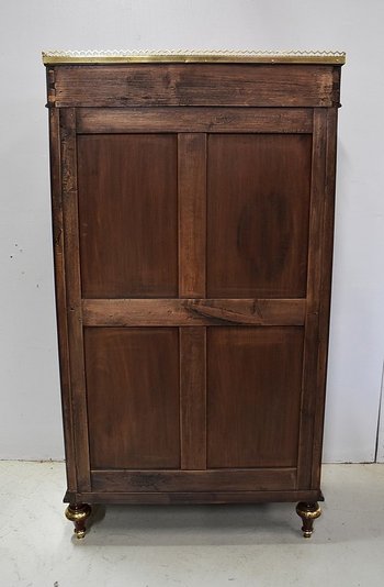 Small solid mahogany and veneered display case, Louis XVI style - Late 19th century