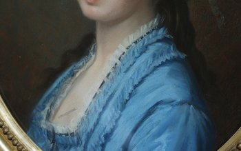 Pastell, Porträt Frau De Beck Von Marcellin De Groiseilliez