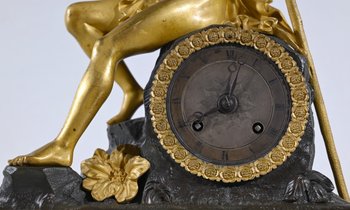 Uhr aus vergoldeter Bronze, Epoche Charles X - Anfang 19.