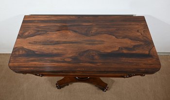 Rosewood veneer console table, England - 1850