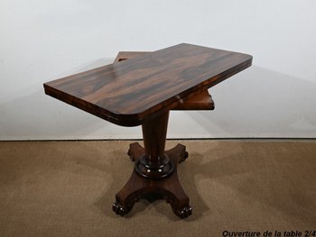 Rosewood veneer console table, England - 1850