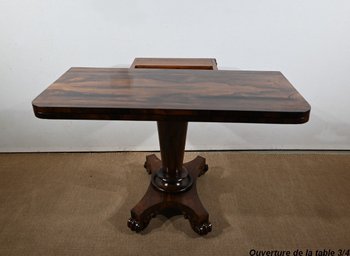 Rosewood veneer console table, England - 1850