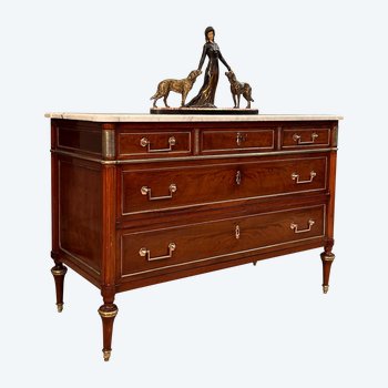 Louis XVI Period Chest of Drawers In Mahogany 18th Century Circa 1770