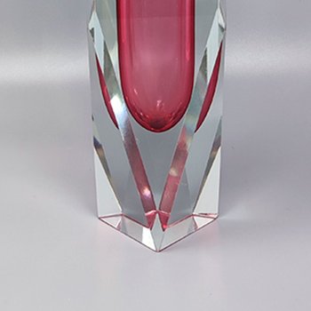 1960 Amazing Pink Vase By Flavio Poli for Seguso. Made in Italy