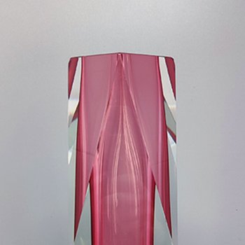 1960 Amazing Pink Vase By Flavio Poli for Seguso. Made in Italy