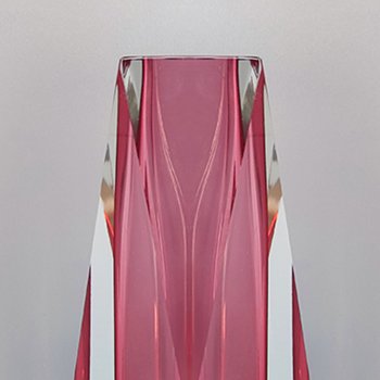 1960 Amazing Pink Vase By Flavio Poli for Seguso. Made in Italy