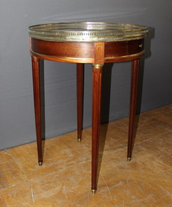 Louis XVI Mahogany And Brass Bouillotte Table About 1900