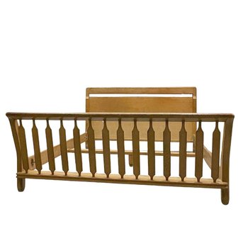 Oak Resting Bed 1950 By Guillerme Et Chambron