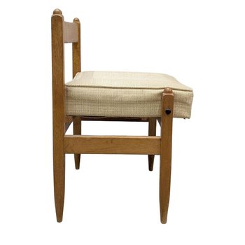 Oak Chair from 1950 Guillerme Et Chambron