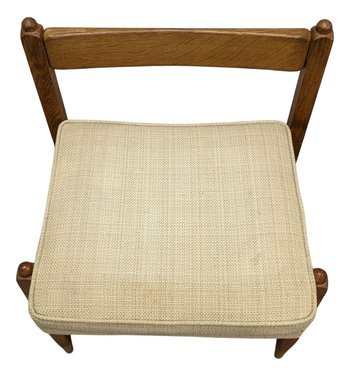 Oak Chair from 1950 Guillerme Et Chambron