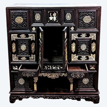 Richly Carved Vietnamese Low Cabinet Early Nineteenth