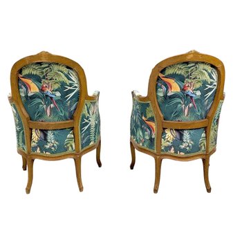 Pair Of Bergeres Louis XVI Style 1900