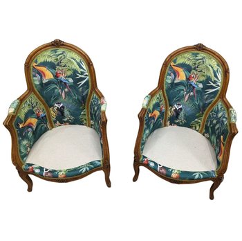 Pair Of Bergeres Louis XVI Style 1900