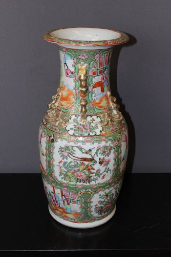 Paire de vases de Canton , Chine fin XIX