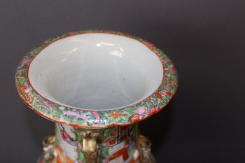 Paire de vases de Canton , Chine fin XIX