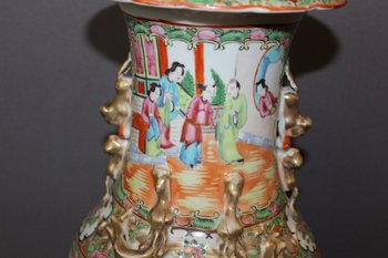 Paire de vases de Canton , Chine fin XIX