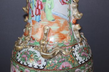 Paire de vases de Canton , Chine fin XIX