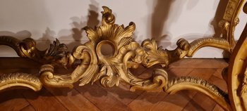 Large Gilded Wooden Console Napoleon III