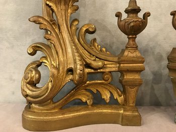 19th Century Louis XV Style Gilt Bronze Fireplace Decor