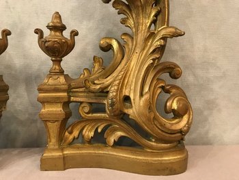 19th Century Louis XV Style Gilt Bronze Fireplace Decor