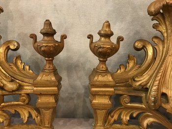 19th Century Louis XV Style Gilt Bronze Fireplace Decor