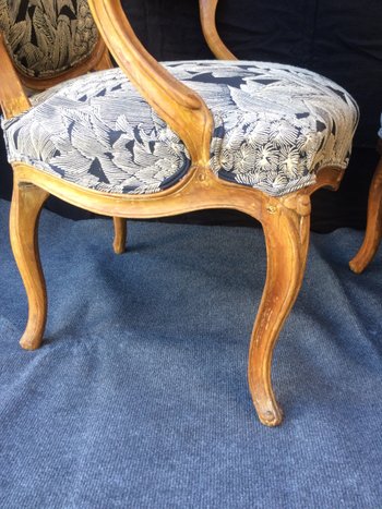 Two 18th century Louis XV armchairs