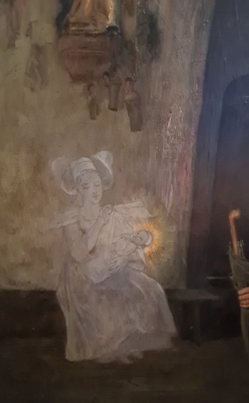 Huile Sur Toile Représentant Un Couple De Marié Signée