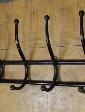 Curved Wood Wall Coat Rack Circa 1900