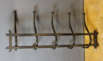 Curved Wood Wall Coat Rack Circa 1900